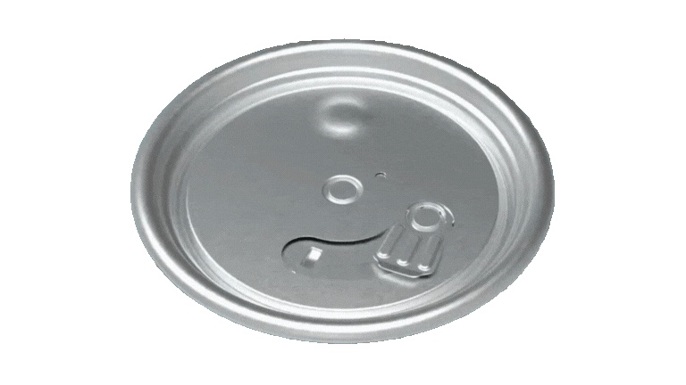 Resealable can lid close-up